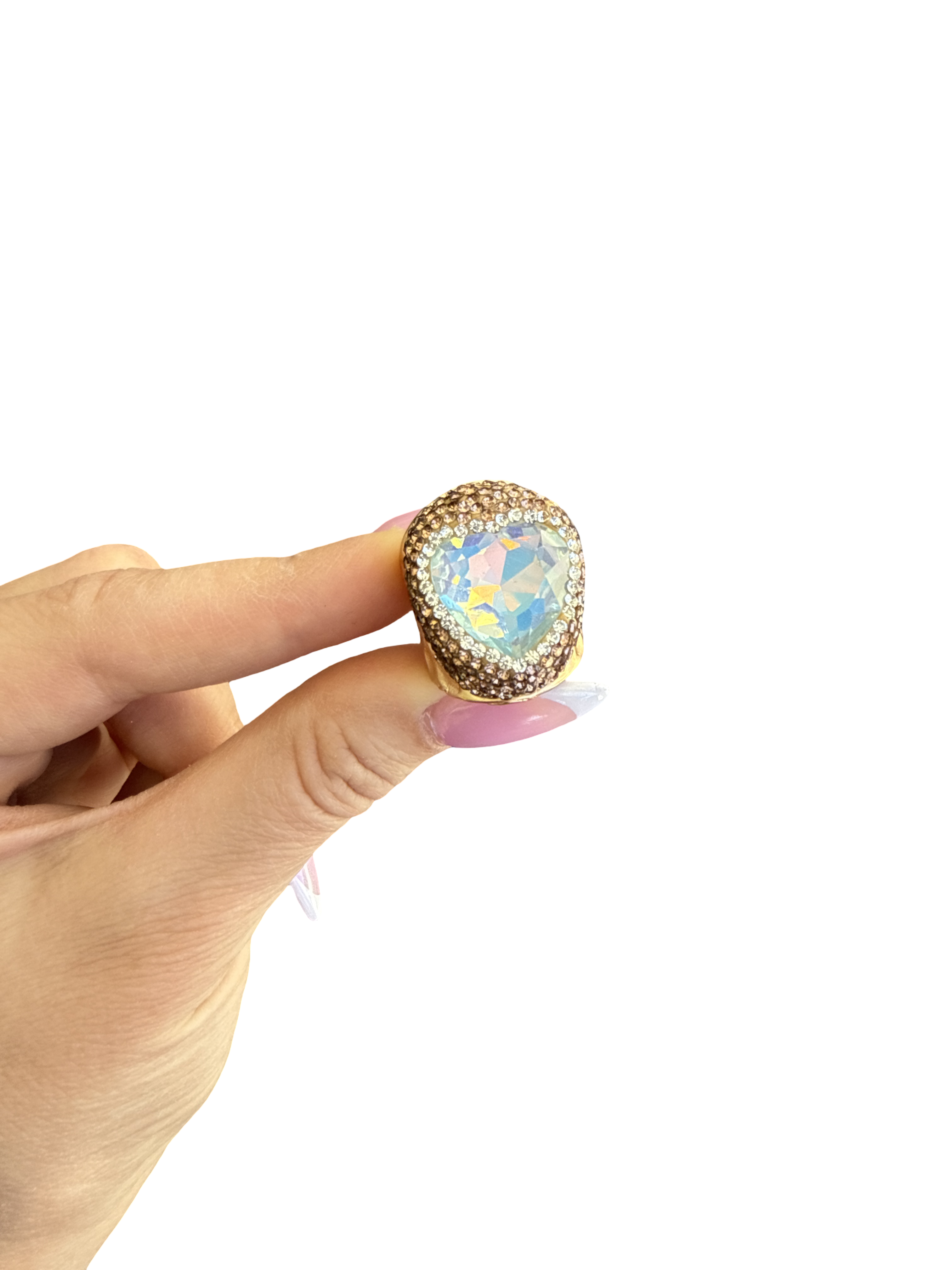 'Mermaid's Candy' Bright Heart Energy Cocktail Ring