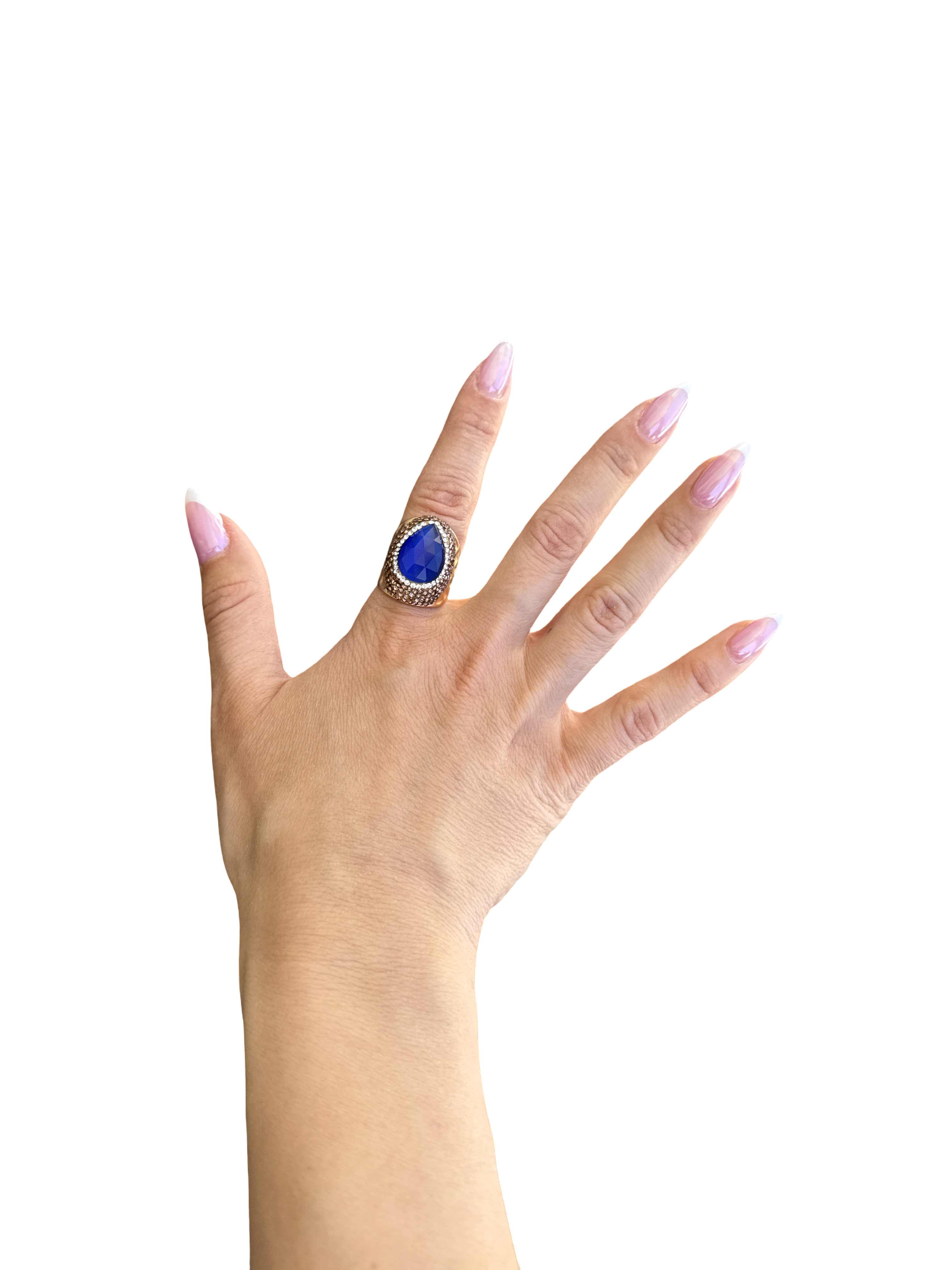 'Mermaid's Candy' Natural Cymophane Cocktail Ring