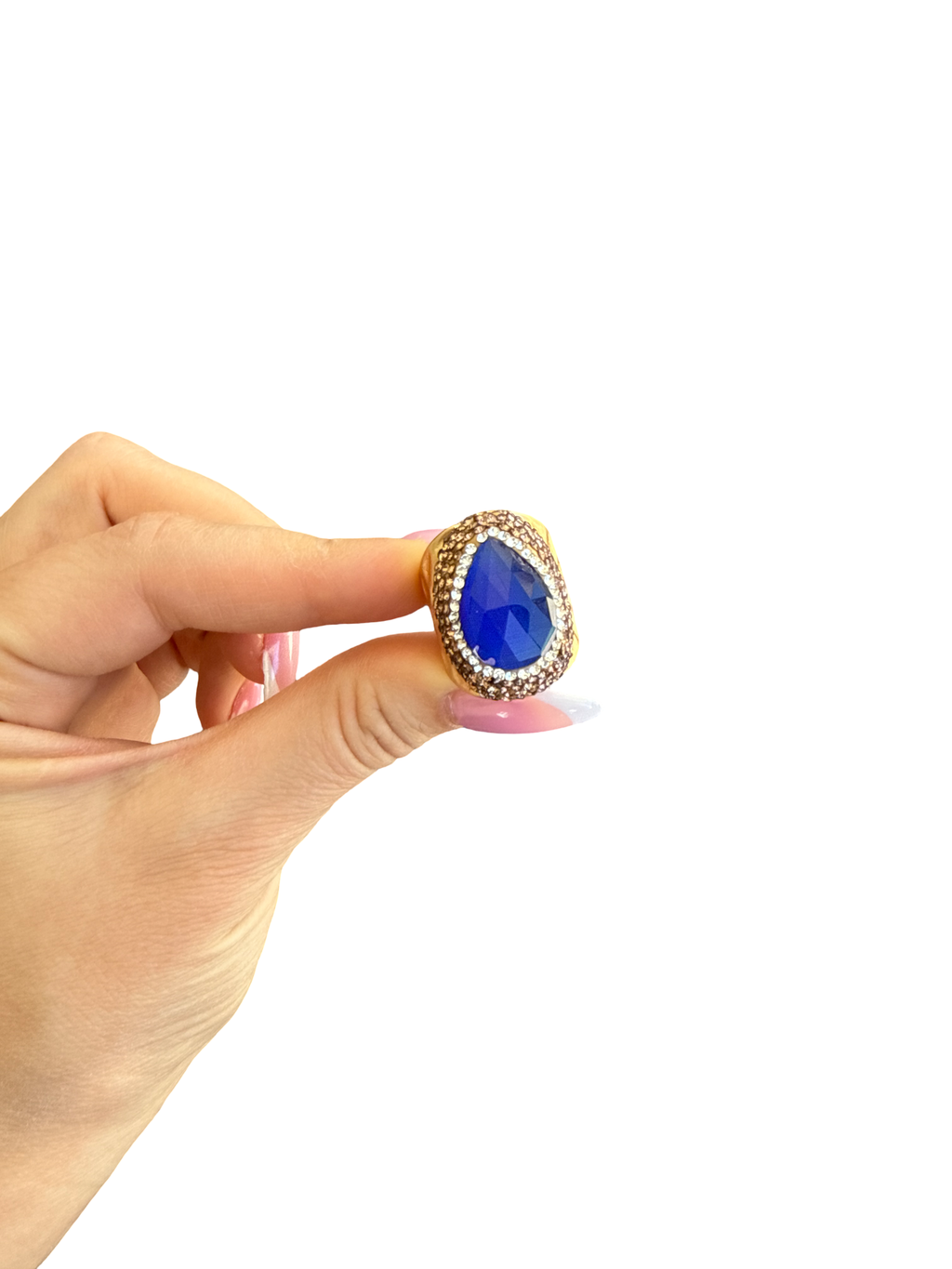 'Mermaid's Candy' Natural Cymophane Cocktail Ring