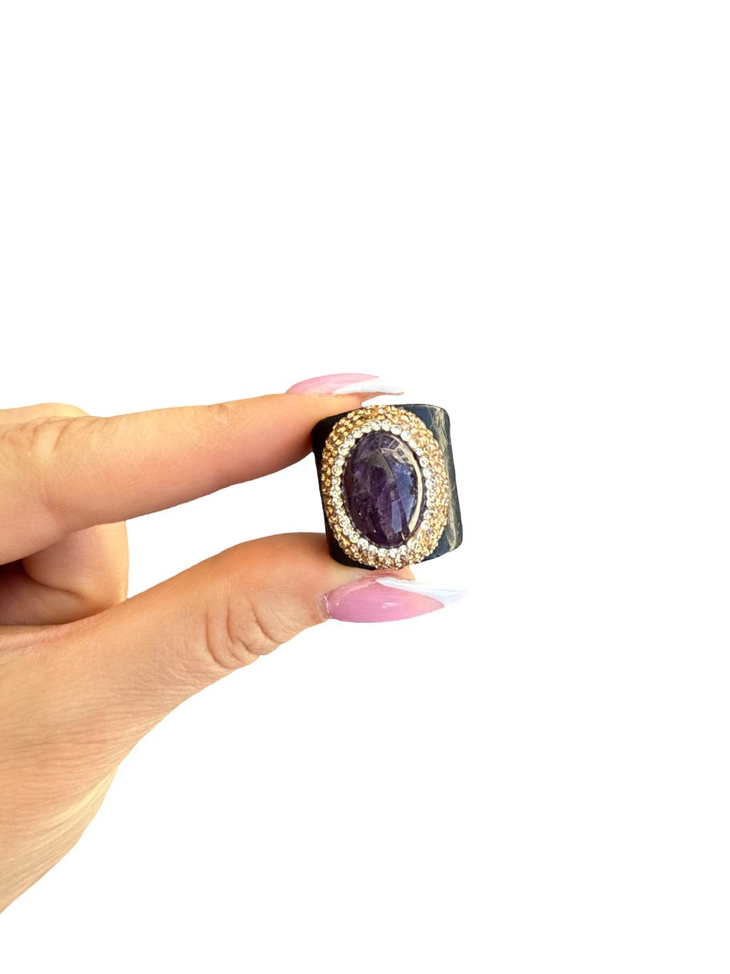 'Mermaid's Candy' Natural Amethyst Cocktail Ring